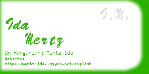 ida mertz business card